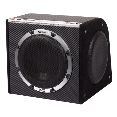 BLACKAIRB8ACTIVE-V6 Black Air 8 Inch 1200 Watts Compact Triple Passive Radiator Active Subwoofer Enclosure