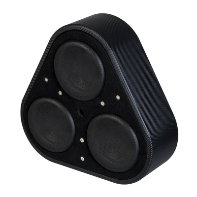 BLACKAIRP8-V6 Black Air 8 Inch 1200 Watts Wheel Well Triple Passive Radiator Subwoofer Enclosure