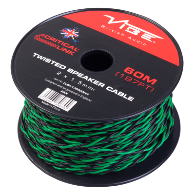 CLSPK1.5GREEN-V4 Critical Link 60m Green Twisted Speaker Cable