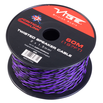 CLSPK1.5PURPLE-V4 Critical Link 60m Purple Twisted Speaker Cable